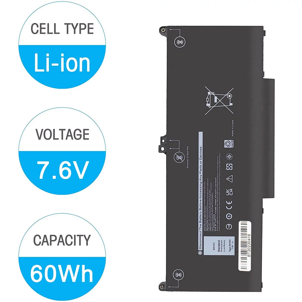 829MX Battery 60Wh for Dell Latitude 5300  5310  7300  7400 , 5300 5310 2-in-1 Laptop          5VC2M 05VC2M 0829MX