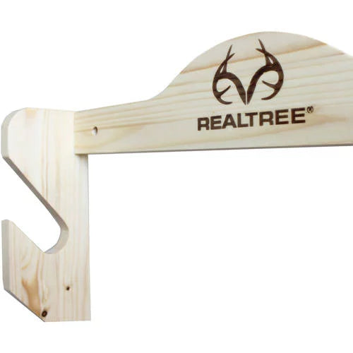 Rush Creek Creations Realtree Solid Pine 4 Gun Wall Rack with Hidden Hardware - Handcrafted - Durable
