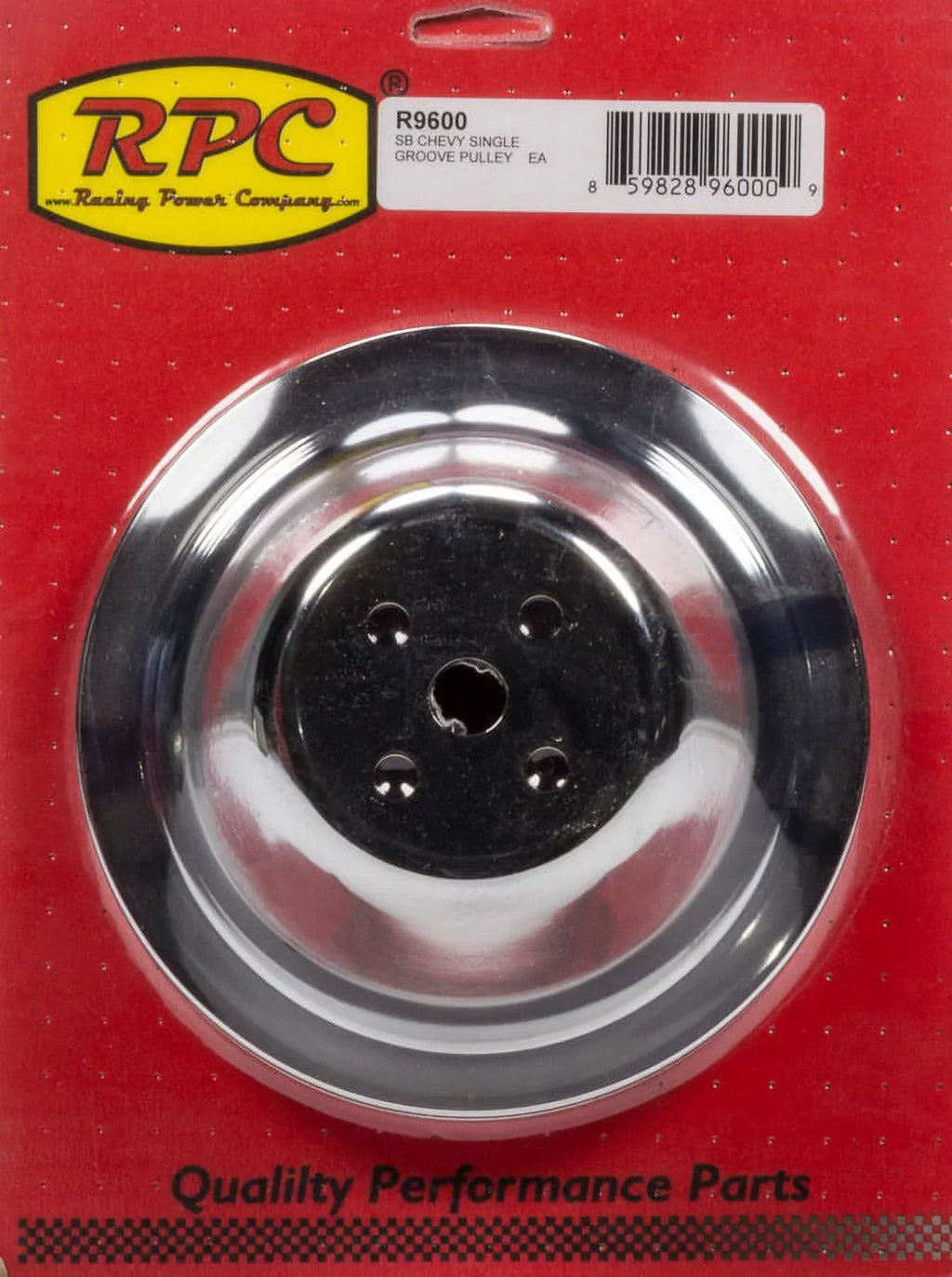 Racing Power Company  Chrome Steel Water Pump Pulley Sbc Short 7.1 Dia