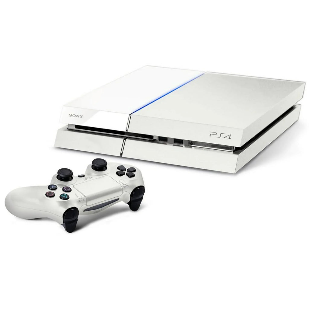 Sony PlayStation 4 500GB Gaming Console White Headset with   Cleaning Kit Bundle Like New