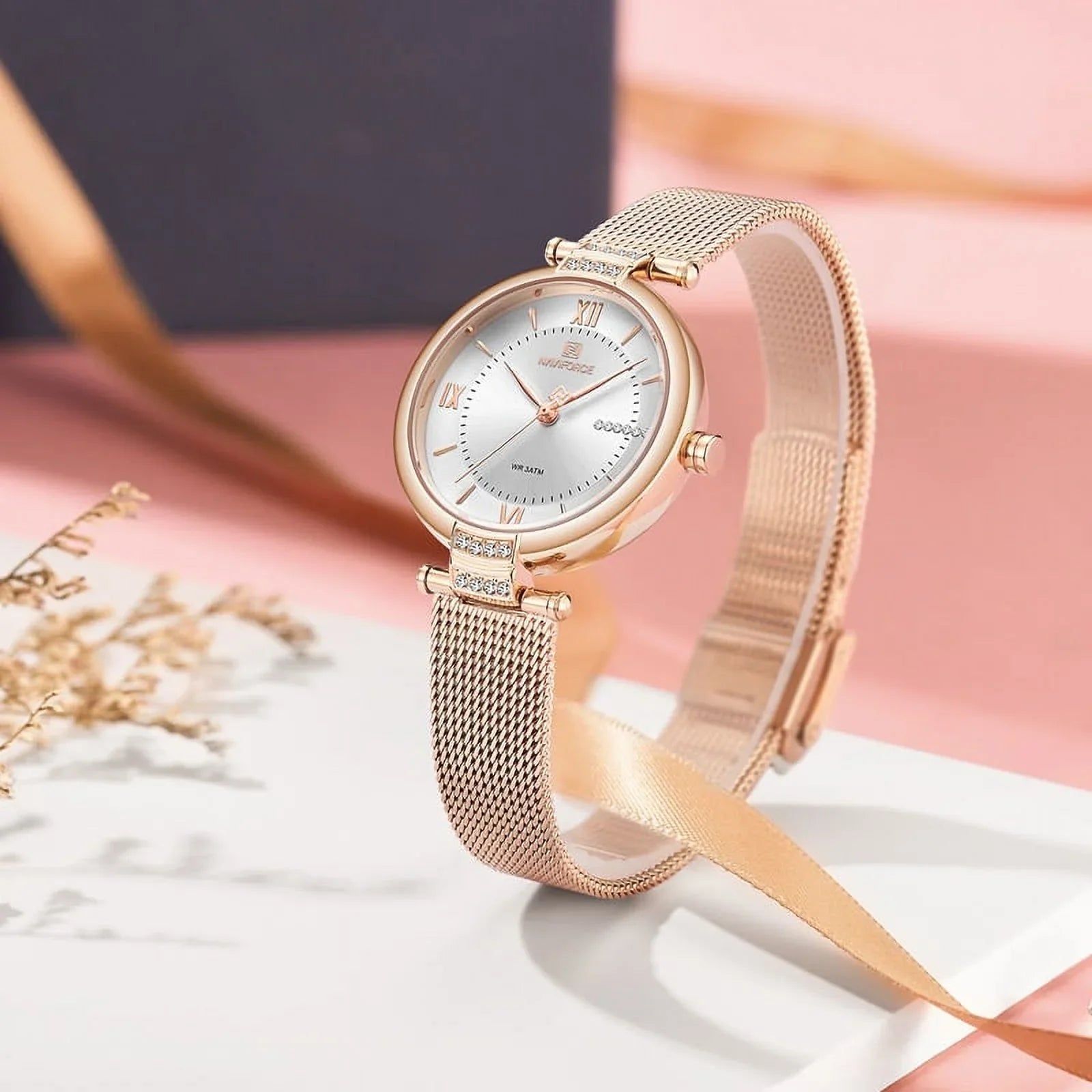 Women Watches Luxury Fashion Diamond Ladies Wristwatches Stainless Steel Mesh Strap Female Quartz Watch Girl Relogio