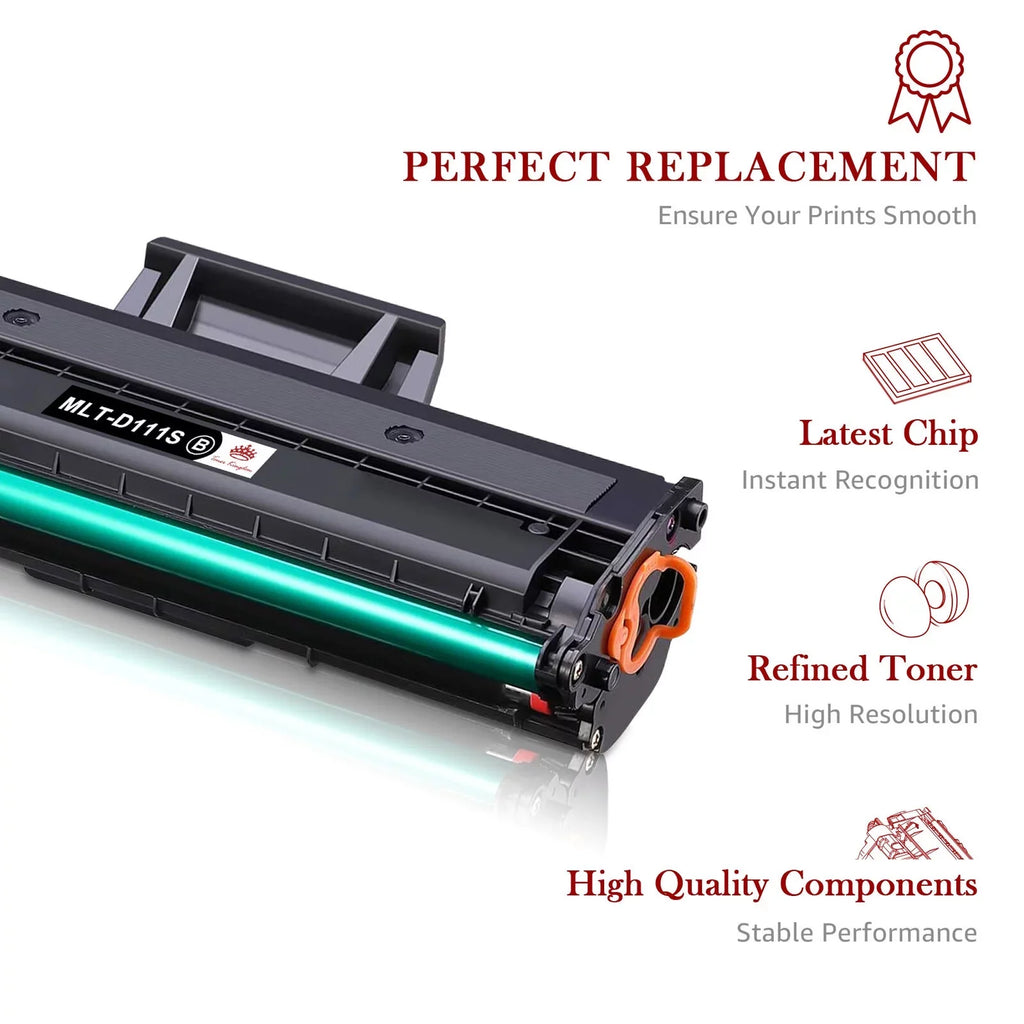 4-Pack - Compatible Toner Cartridge for Samsung - 111S High Yield Xpress      Printer (Black)