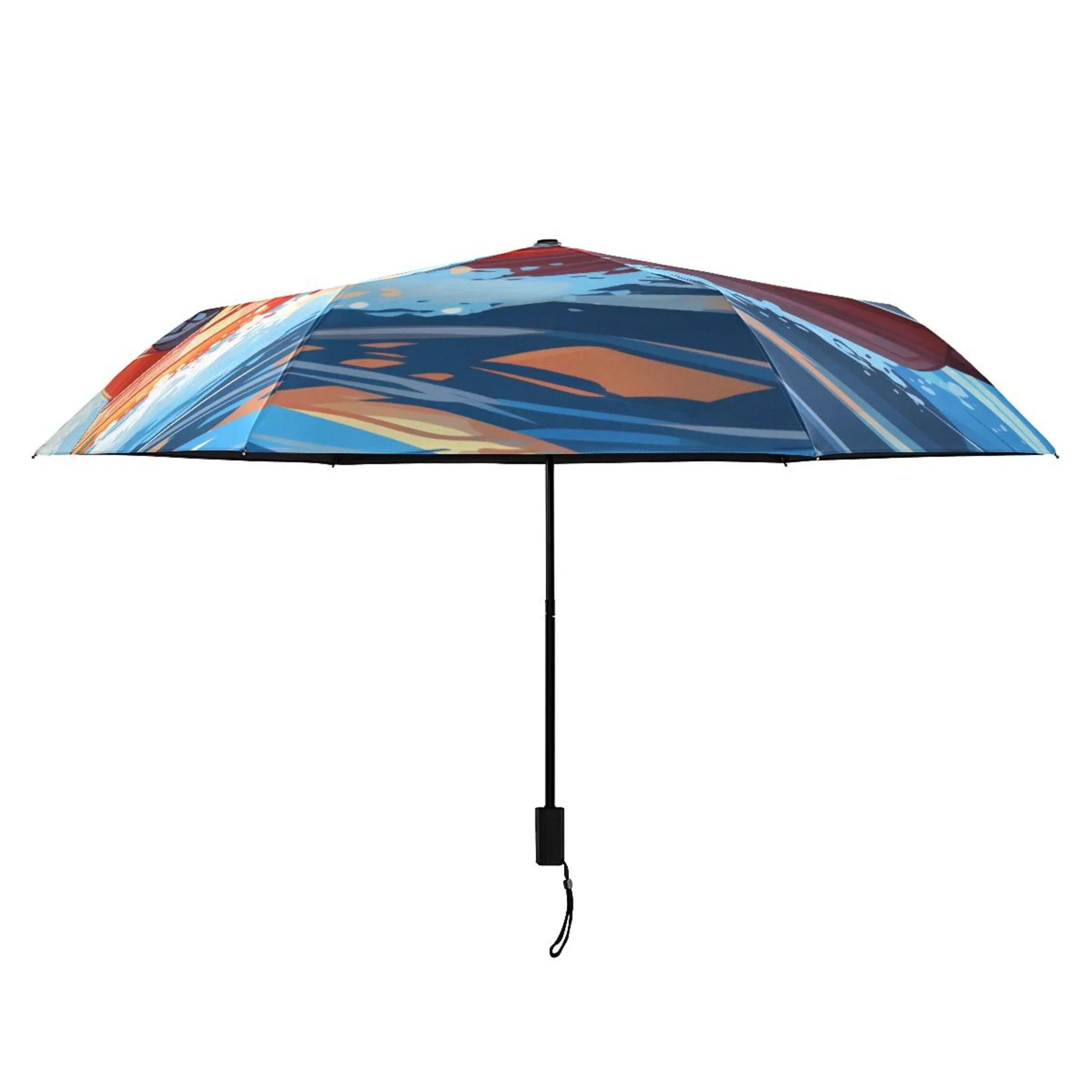 Boating Compact Folding Umbrella for Rain Windproof Travel Umbrella  50+ Lightweight Packable Arc Size