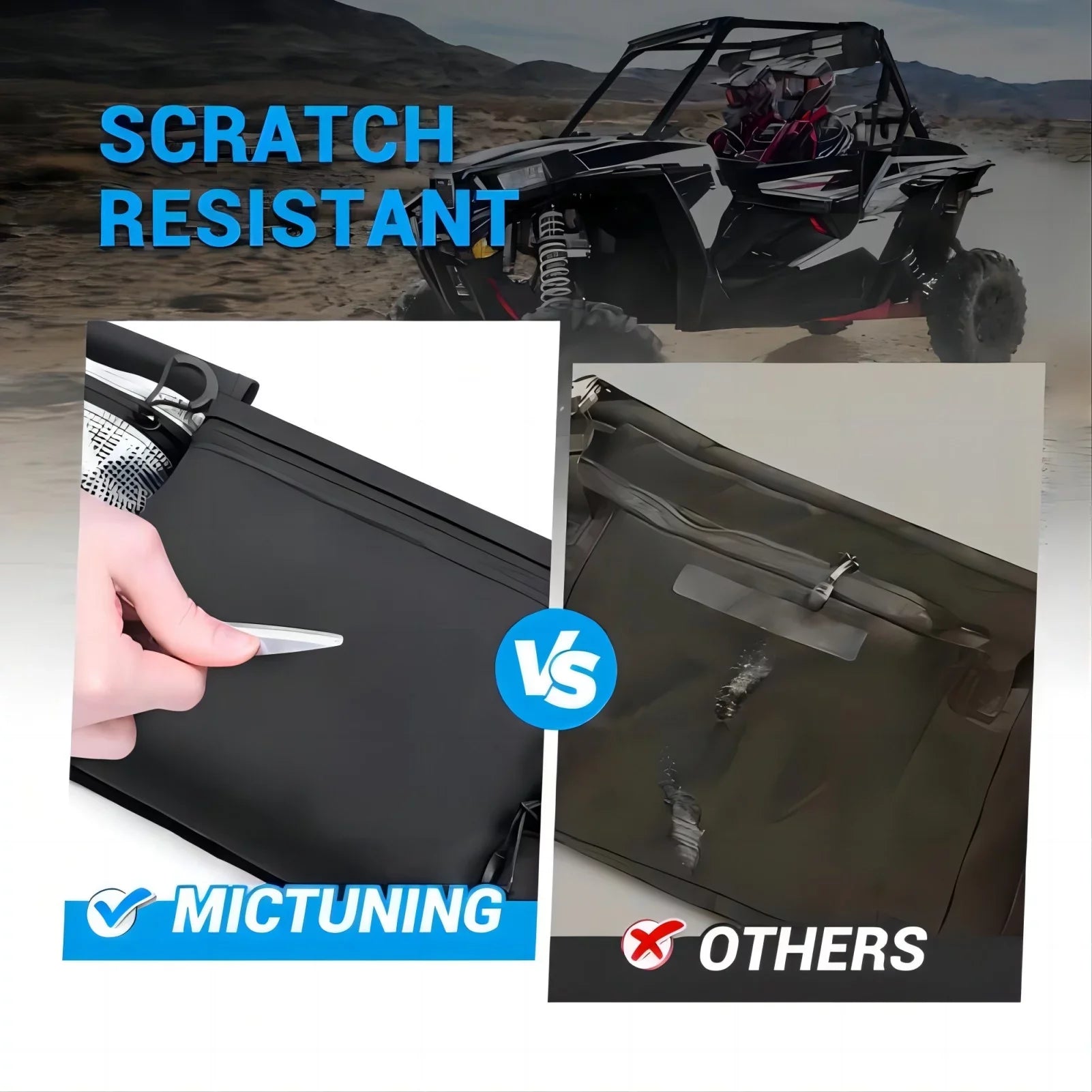 Roll Cage Organizer, Cargo Rear Storage Bag Gear Tool Bag with Multiple Pockets Compatible