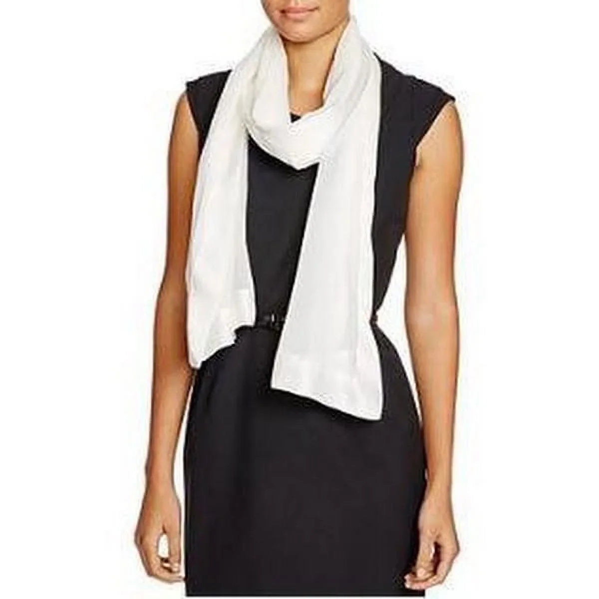 Echo Silk Chiffon Scarf, Various colors: /White