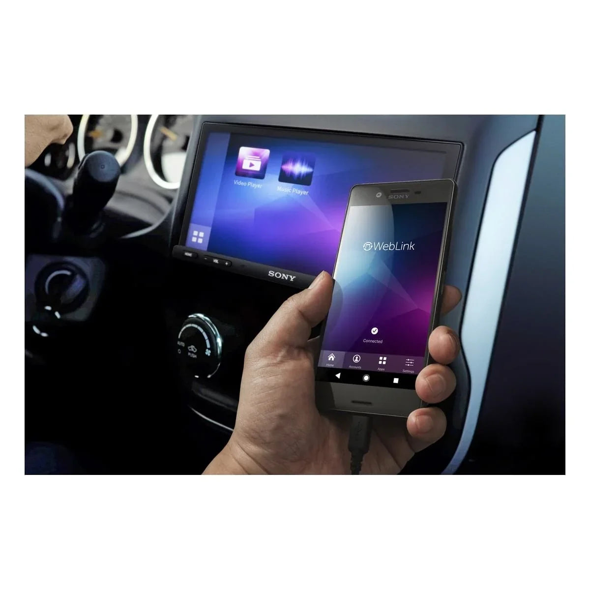 Sony Mobile - 6.95" Apple CarPlay & Android Auto Digital Media Receiver