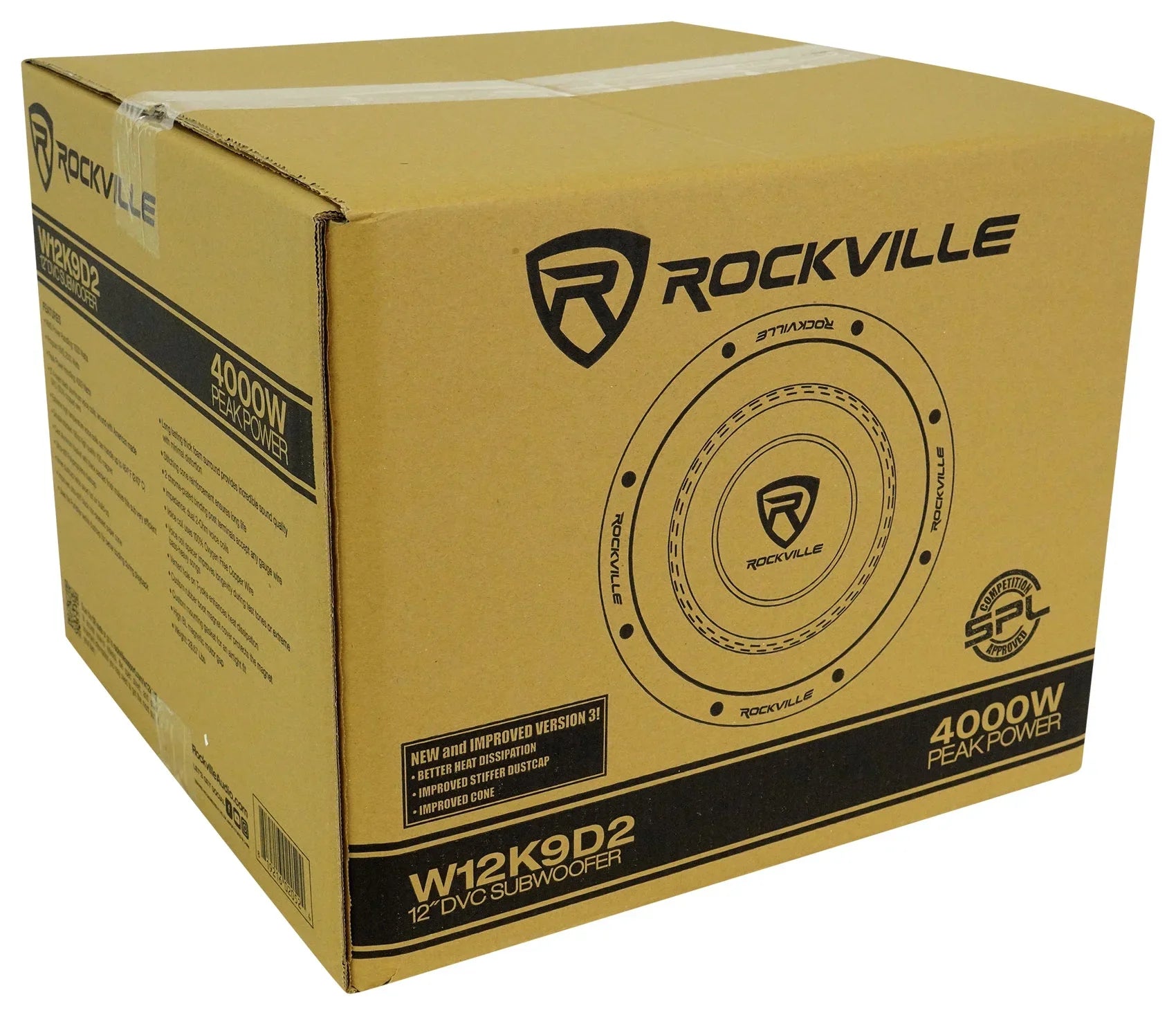 (2) Rockville   12" 8000 Watt Subwoofers+Sealed Sub Box+Mono Amplifier+Amp Kit