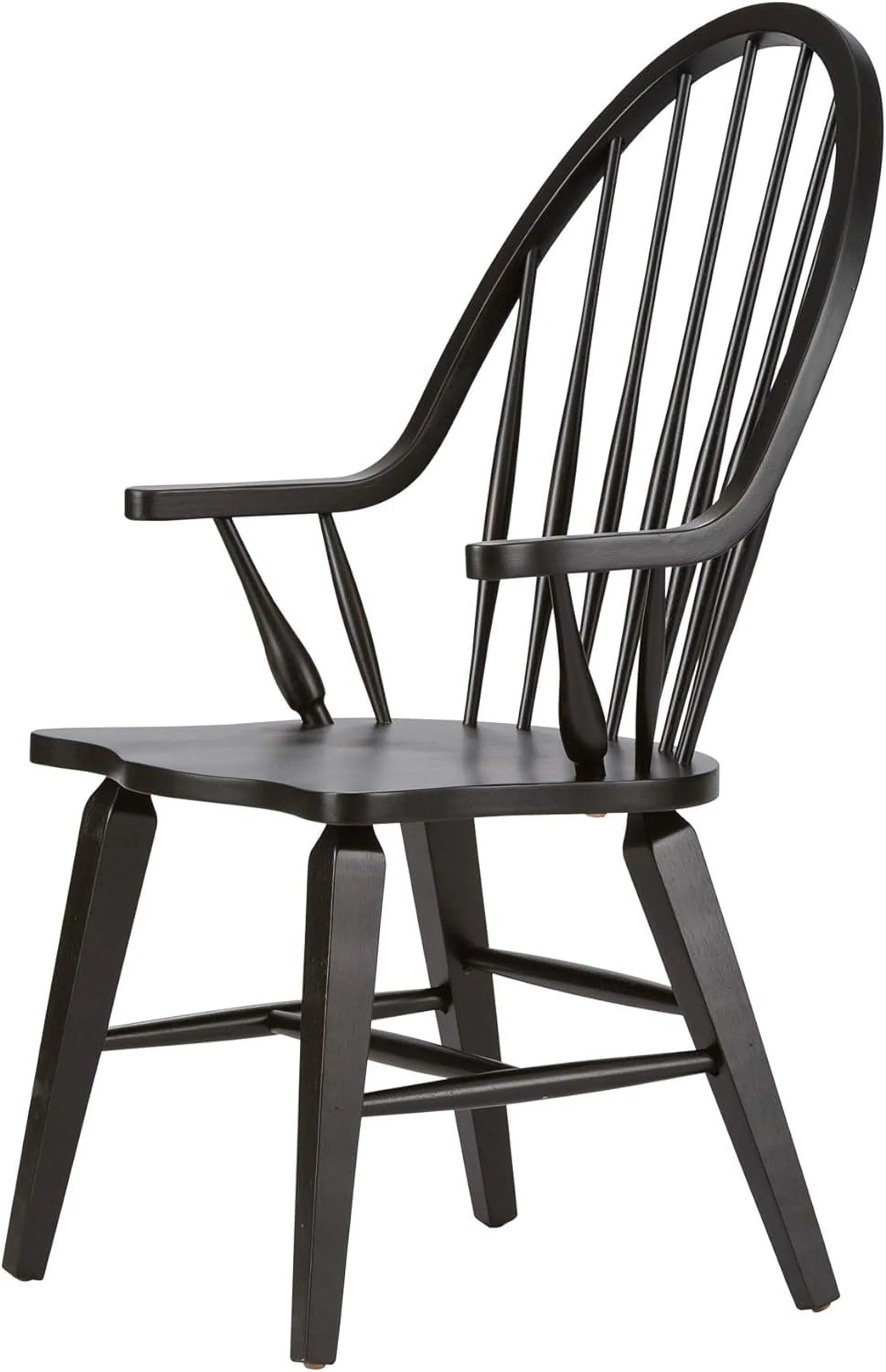 Windsor Back Arm Chair,     , Black