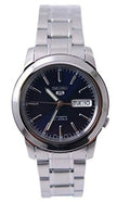 Seiko Men's  Stainless-Steel Analog with Blue Dial Watch