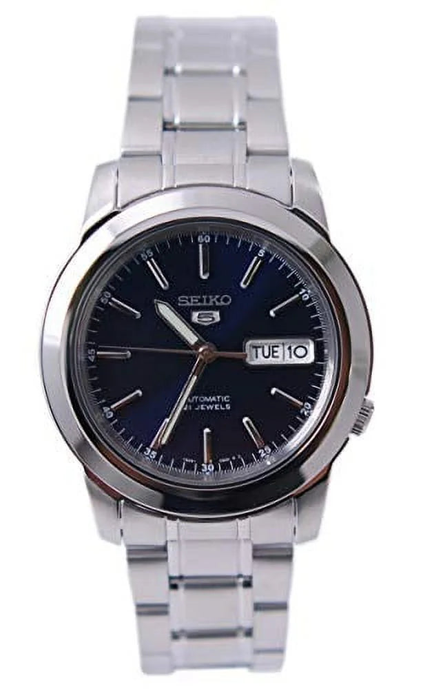 Seiko Men's  Stainless-Steel Analog with Blue Dial Watch