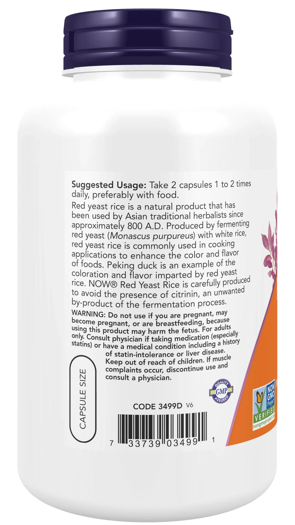 Supplements, Red Yeast Rice 600 mg, Made with Organic Red Yeast Rice, 240 Veg Capsules