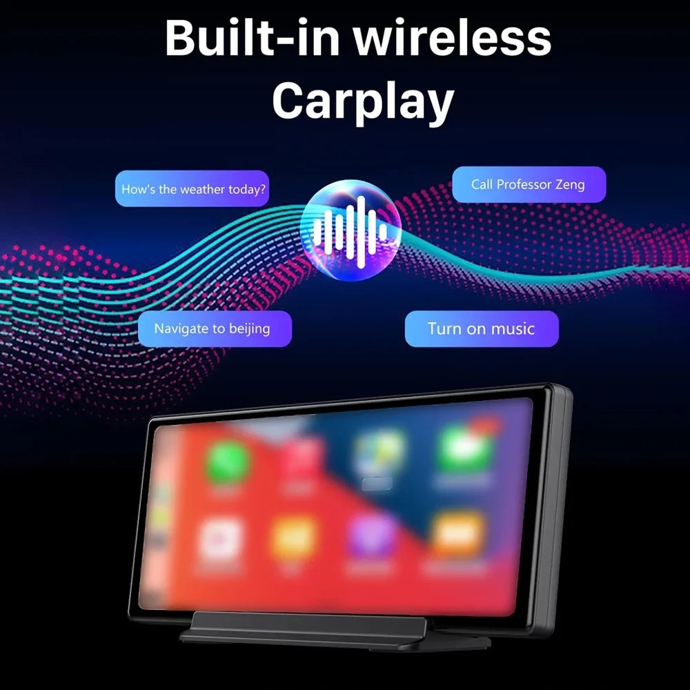 Carevas Dashcam,Dvr Android Car Car Android 10.0 Dashcam Vision Built-in Wifi - Camera Car Dual Camera Console Display Android Auto Built-in Assistance - 10.26 Inch - Vision Adas Center Android 10.0