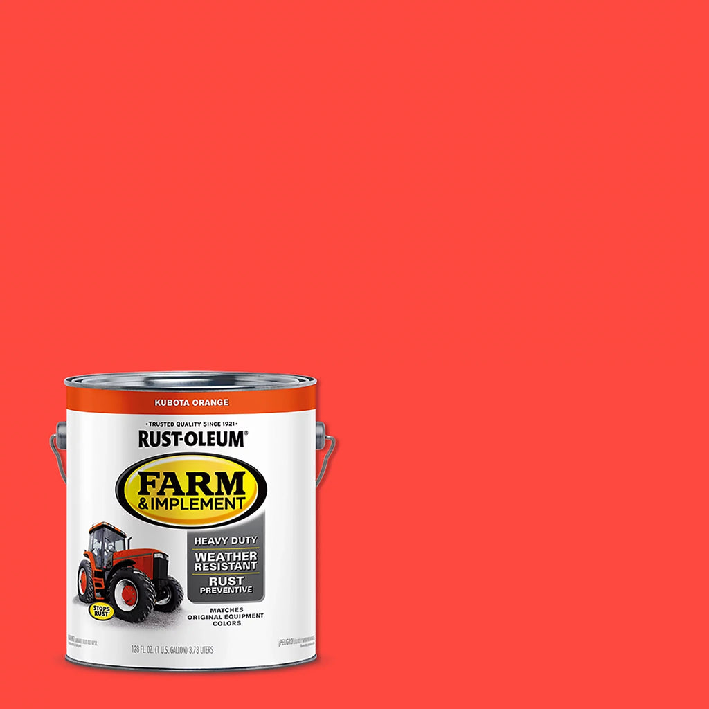 Kubota Orange , Rust-Oleum Specialty Gloss Farm and Implement Paint- Gallon, 2 Pack