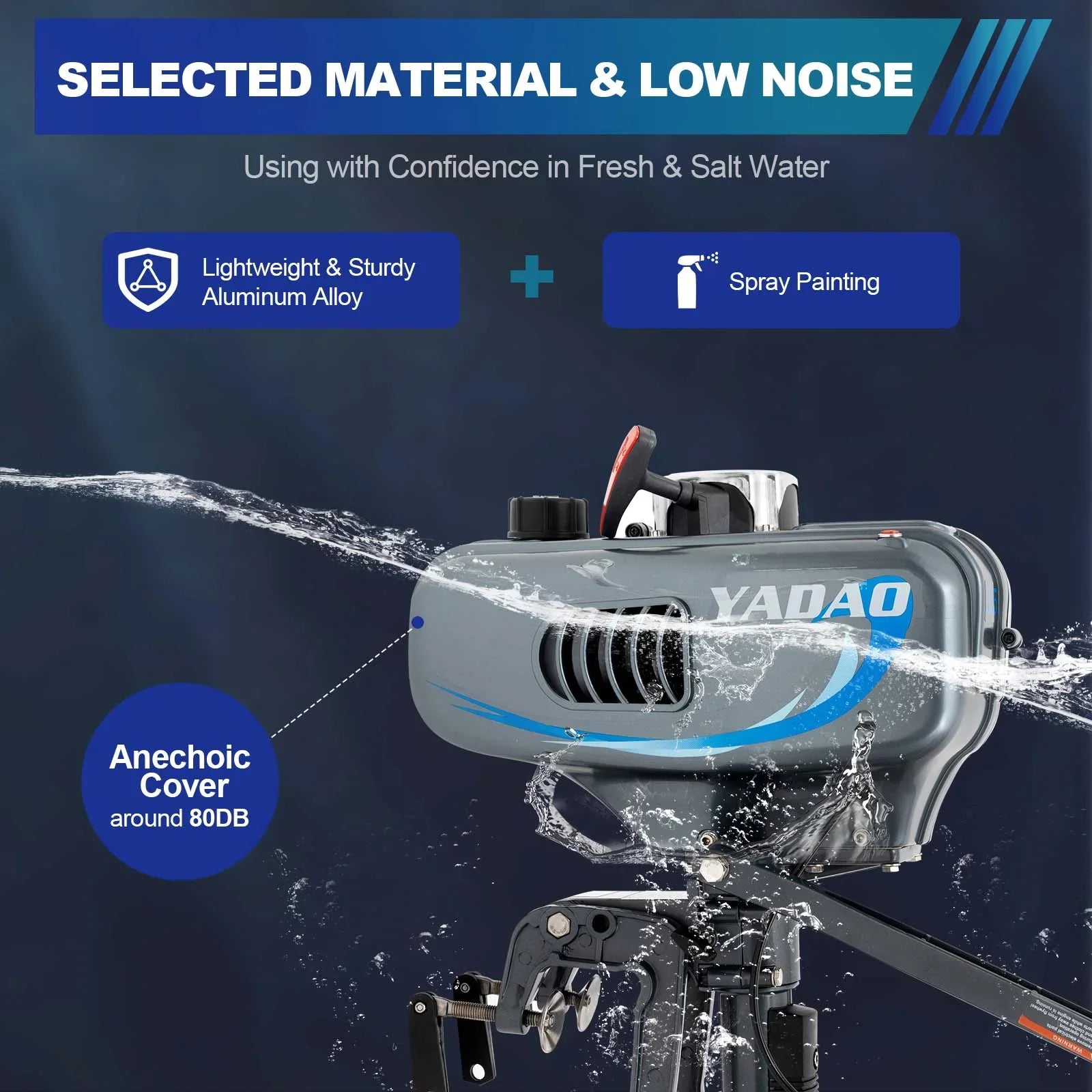  2 Stroke 3.5HP Outboard Motor Fishing Boat Engine / Water Cooling System