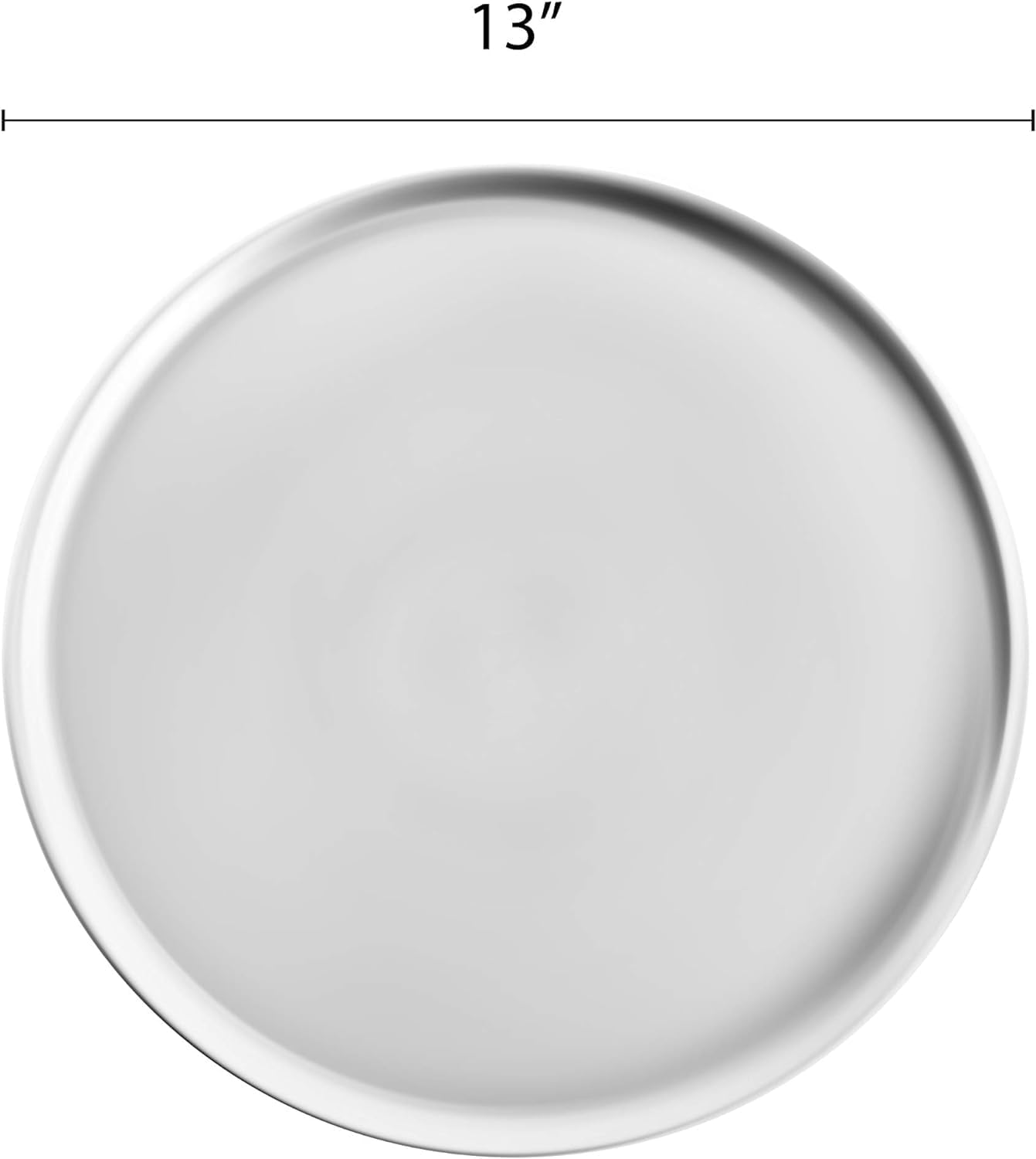 TrueCraftware- Set of 6 Aluminum 13” Pizza Tray Pan Coupe Style - Bakeware Round Pizza Pan Pizza Tray Baking Tray Round Baking Tray for Home Kitchen Pizzeria & Restaurants