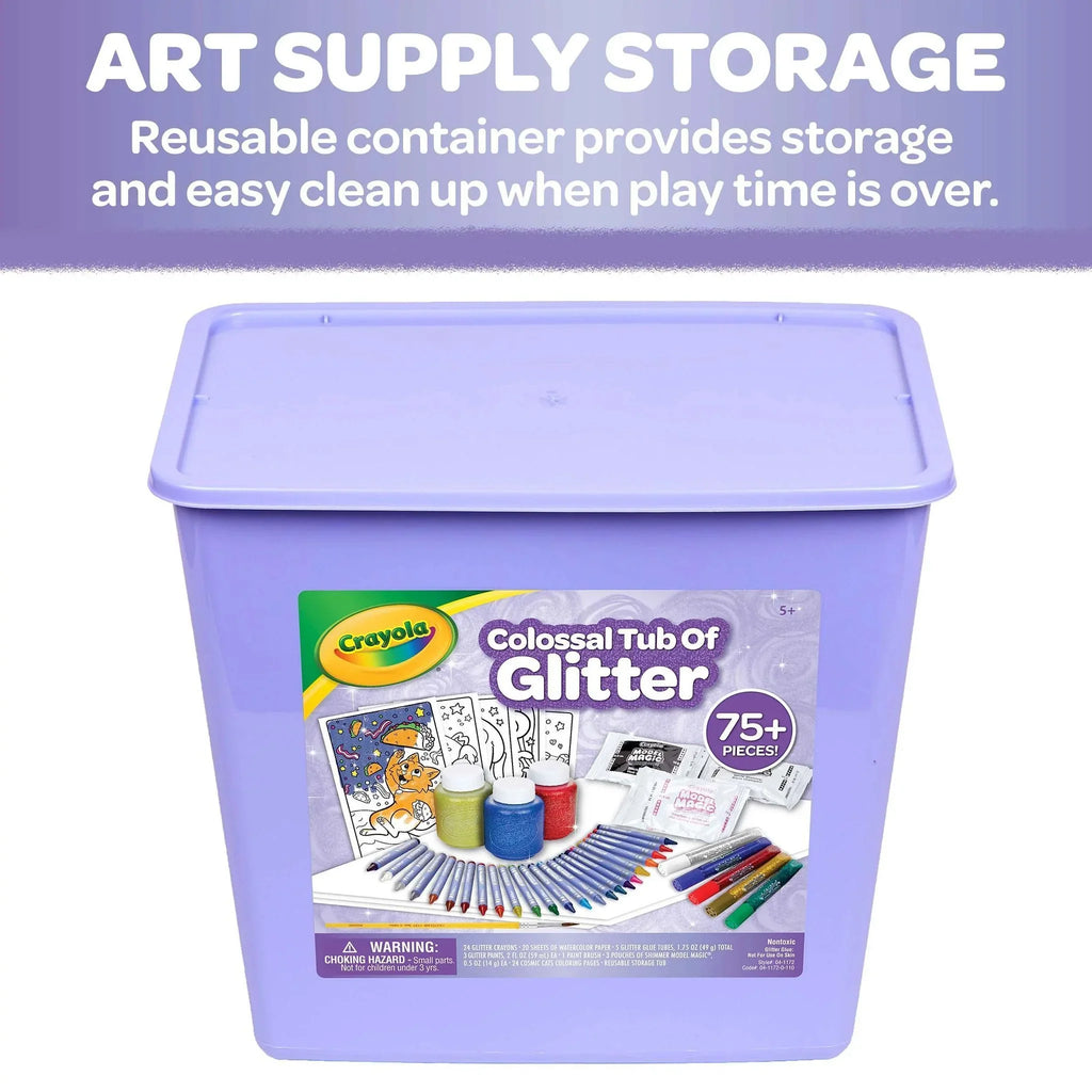 Crayola Glitter Arts and Crafts Kit, 80+ School Supplies, Glitter Toy, Creative Gift for Unisex Child