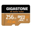 Gigastone 4K Game Turbo 256GB Micro  Memory Card, Nintendo Switch Compatible, Dash Cams, Go Pro Cameras,  -   Run App / 100/60MB/s [5-Yrs Free-Data-Reenclosurey]