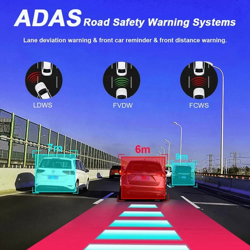 Carevas Dashcam,Dvr Android Car Car Android 10.0 Dashcam Vision Built-in Wifi - Camera Car Dual Camera Console Display Android Auto Built-in Assistance - 10.26 Inch - Vision Adas Center Android 10.0