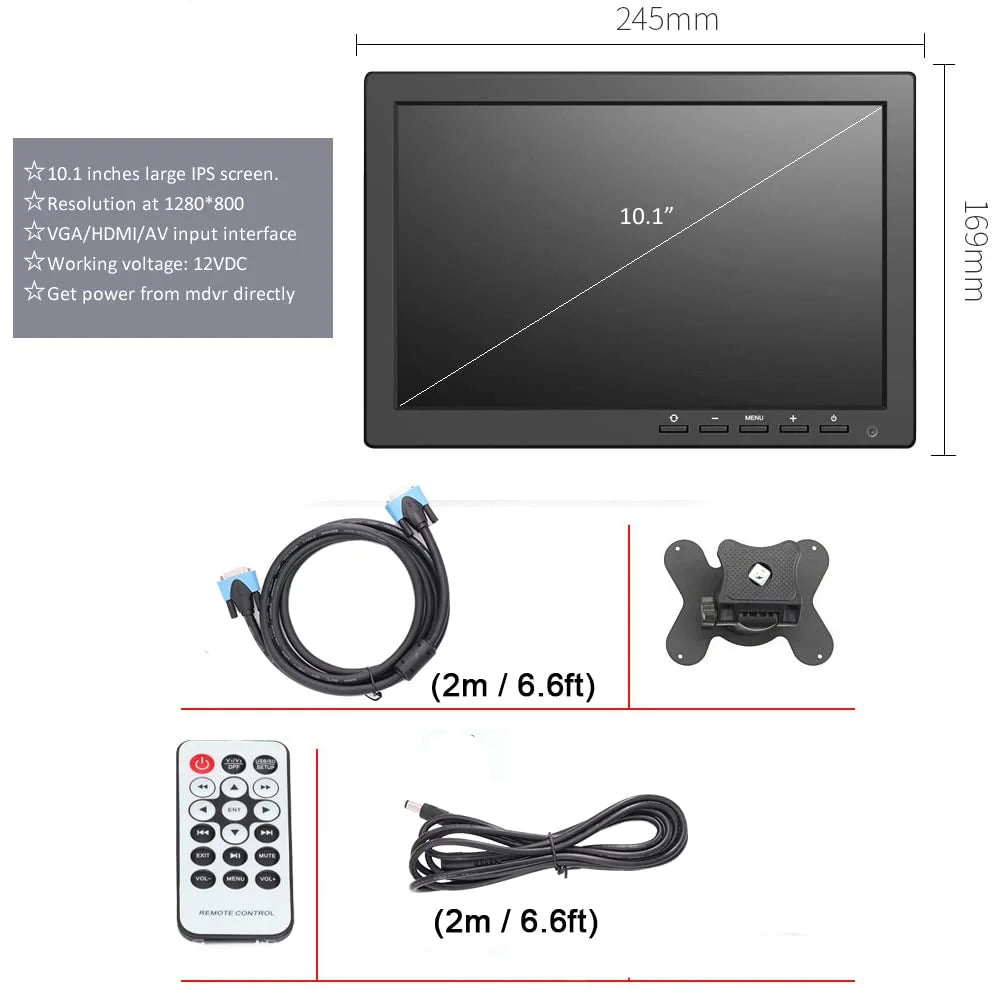 4 Channel .264 2.0MP 1080P  Mobile Vehicle Car   Video Recorder Kit with Night Vision Waterproof Side Front Rear View Car Camera 10 inches Screen