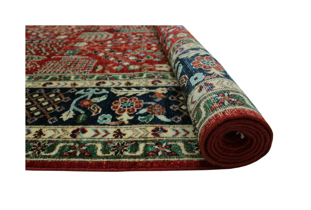Aria Alonzo Red/Blue Rug, 7'11" x 9'10"