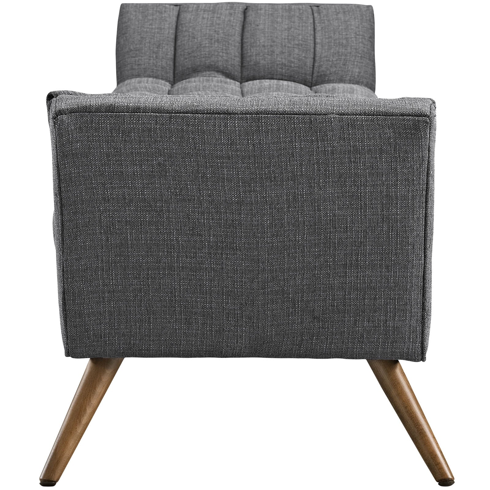 Modern Contemporary Fabric Bench , Grey, Fabric