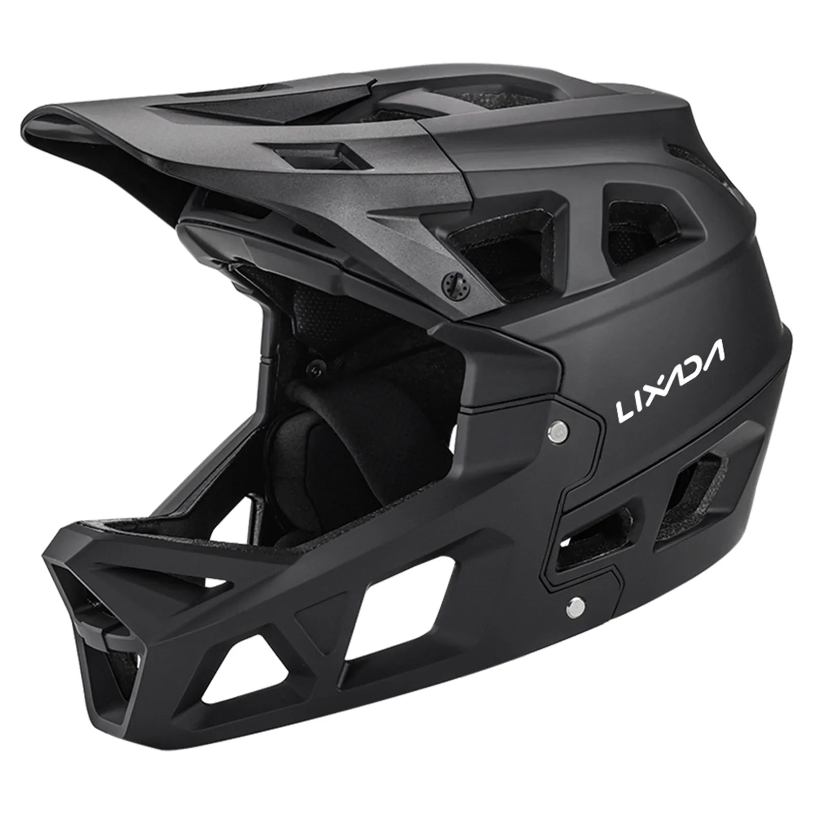 Dadypet Adult Mountain Bike Helmet - Full Face Downhill  Helmet for Men/Women, Visor, 31 Vents, 59-61cm Head Circumference