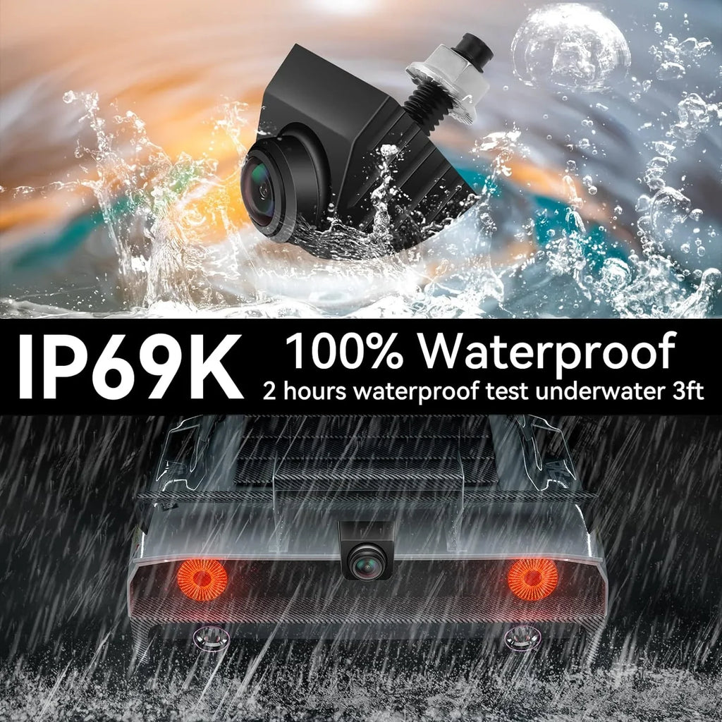 Ubwook Backup Camera  Waterproof Night Vision  Metal Rear View Camera for Car Pickup Trucks SUVs RVs Vans