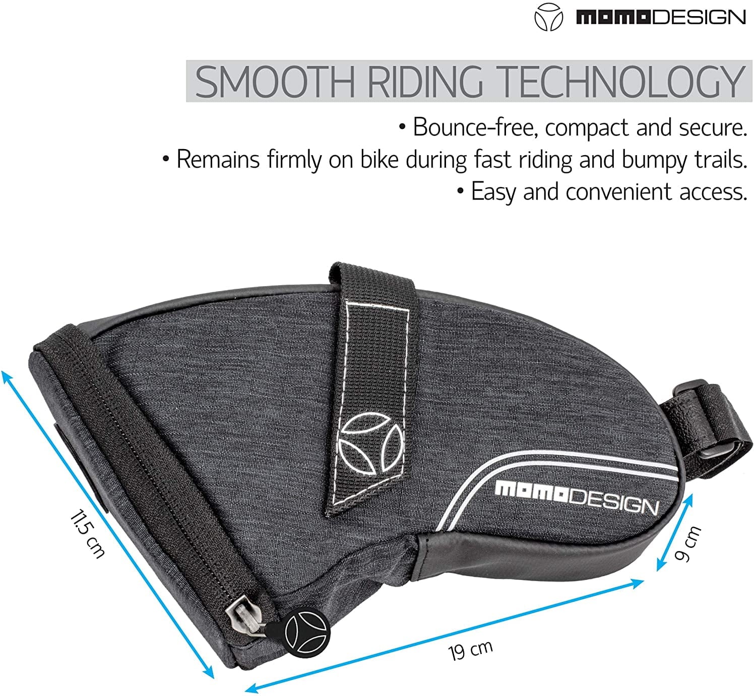 Bike  Saddle Bag  Weather Safe  Perfect for Storage  Led Tail Light & Reflective Design  Capacity of 1.2