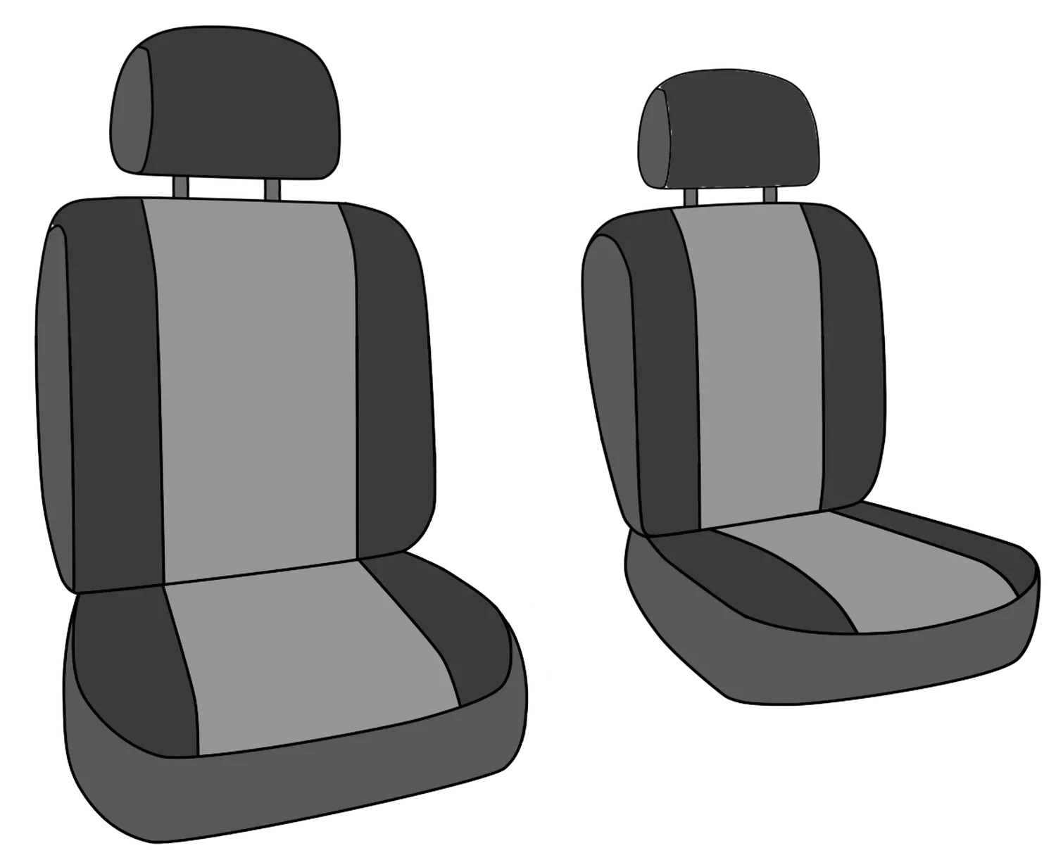 CalTrend Front  Seat Covers for 1994-1997 Toyota Land Cruiser - -72KA  Insert and Trim
