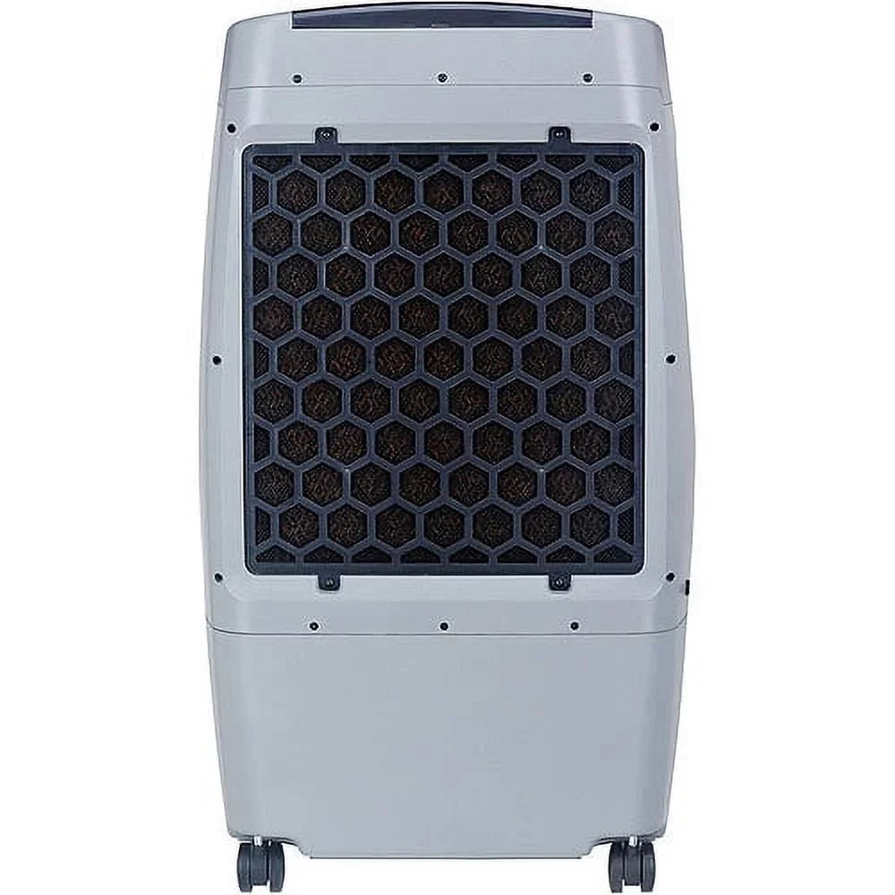 Honeywell 500-694CFM Indoor Outdoor Portable Evaporative Cooler with Fan & Humidifier, Ice Compartment & Remote Control, , Gray