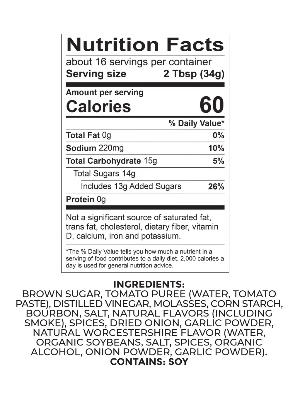 Rib Rack Southern Bourbon  Sauce, 19 oz.