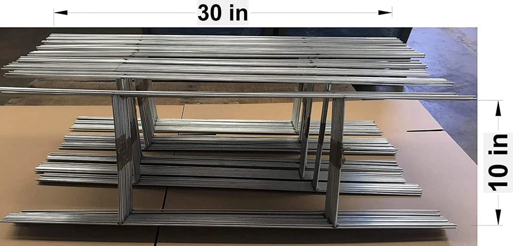 50 Metal Wire Stake 10 x 30 Inch x 9 Gauge Galvanized Wire Double -Frame Sign Holder, Signs Stake 30'' Tall and 10'' Wide use with 4mm or 5mm Corrugated Signs, Ship Same Day (Pkg50Stake30)