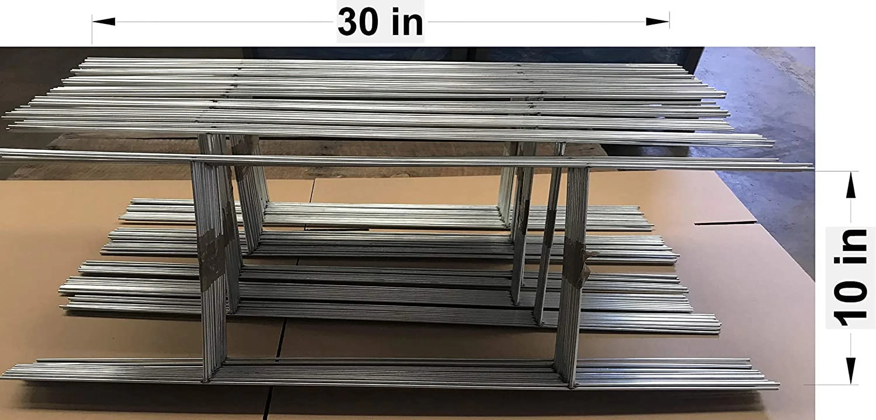 50 Metal Wire Stake 10 x 30 Inch x 9 Gauge Galvanized Wire Double -Frame Sign Holder, Signs Stake 30'' Tall and 10'' Wide use with 4mm or 5mm Corrugated Signs, Ship Same Day (Pkg50Stake30)