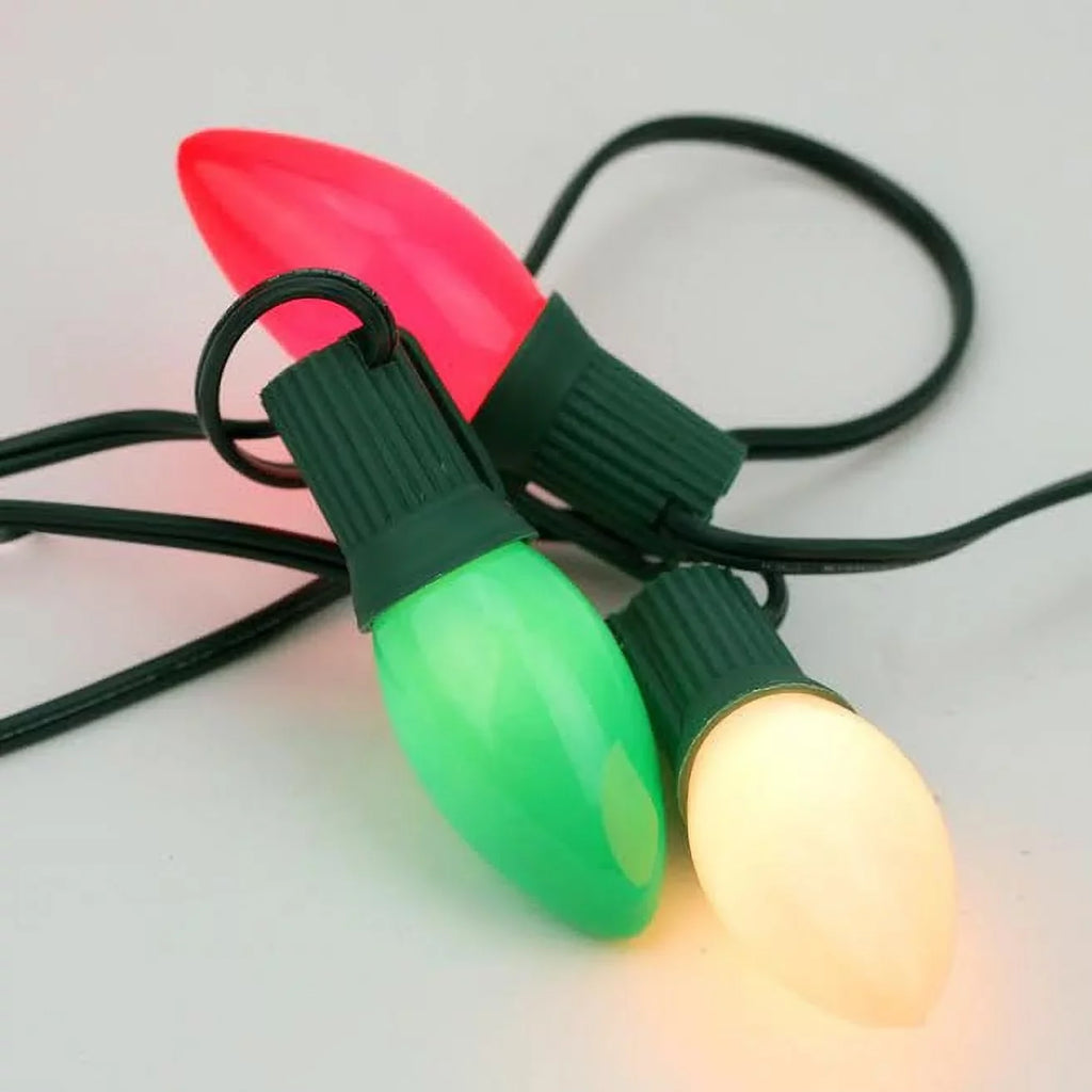Northlight 25ct  Christmas String Lights Green/Red - 24' Green Wire