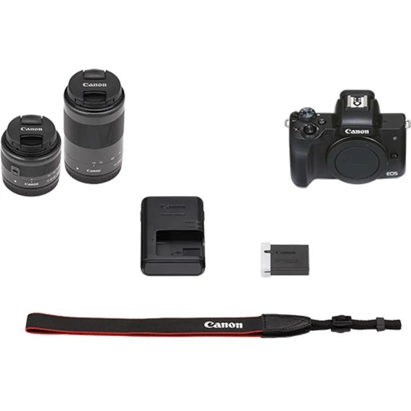 Canon   Mark  24.1 Megapixel Mirrorless Camera with Lens, 0.59", 1.77", Black