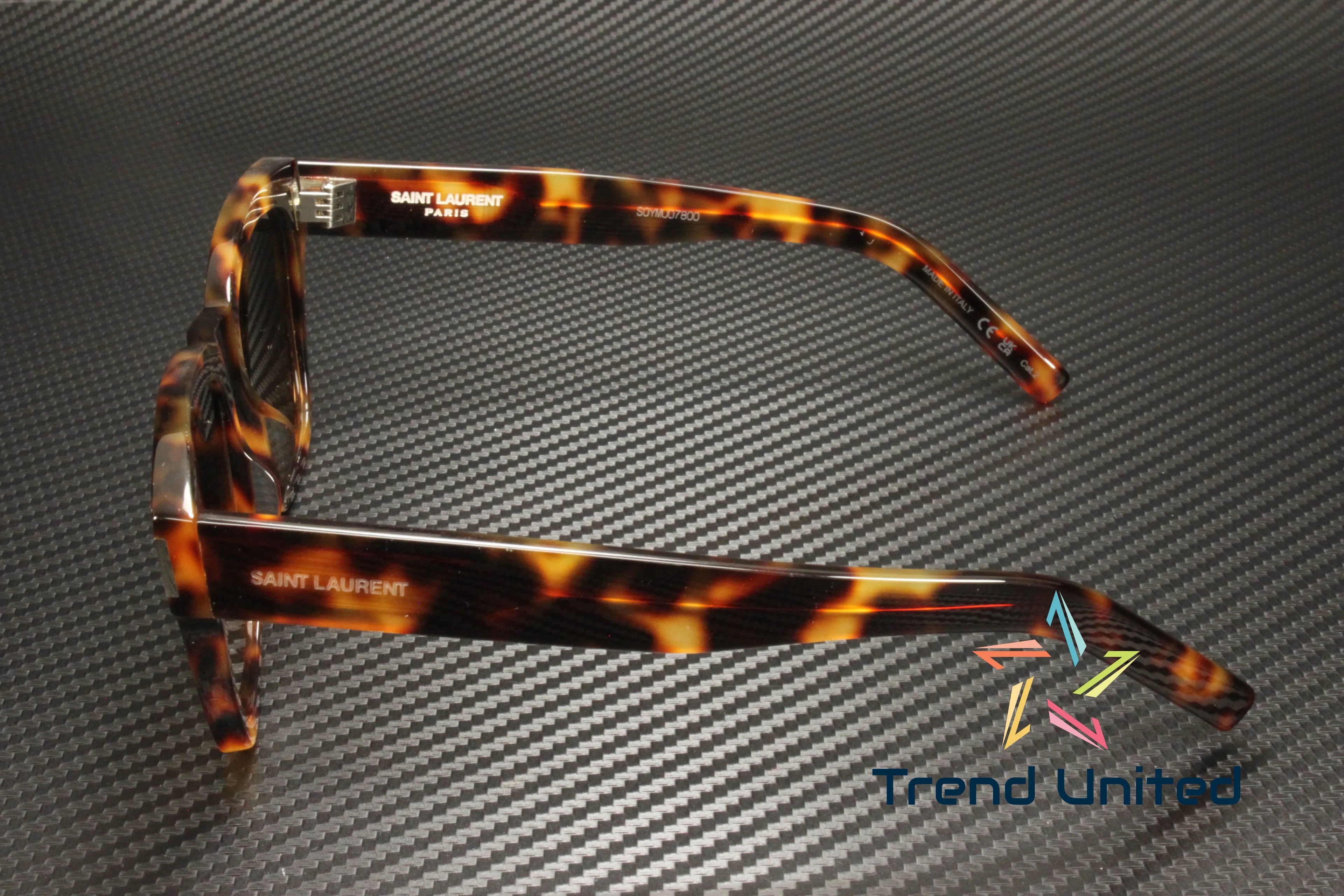 560 003 Squared Acetate Havana Brown 54 mm Unisex Sunglasses