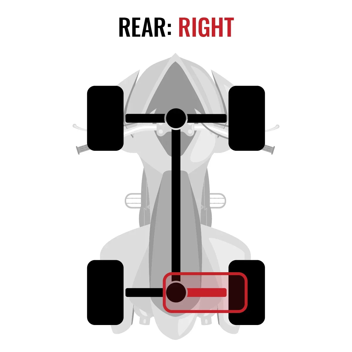 Sixity  Rear Right Axle fit with Can-Am Outlander  1000 2015 -  4X4