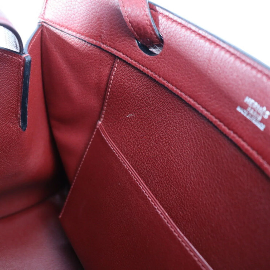 Pre-Owned  Hermes Museau Shoulder bag Taurillon Clemence Rouge Ash Tote □ stamp (Good)