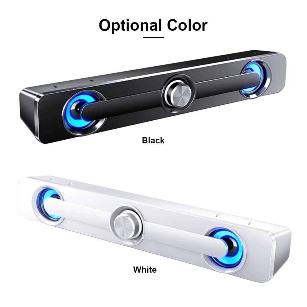 '-111 Computer Speaker  Wired Powerful Bar Stereo Subwoofer Bass Speaker Surround Sound Box for  Laptop Phone Tablet