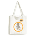 Flower Black White Chrysanthemum Expression Sack Canvas Tote Shoulder Bag