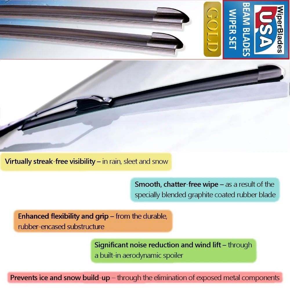 2019 Subaru Outback Beam Wiper Blades Wipers  (Set of 3) w/Rear Wiper