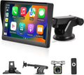 Podofo 12-30V 7" Portable Touch Screen Car Stereo Radio Wireless Carplay Android Auto Mirror Link  Bluetooth / for Car Suv Van Pickup, with Backup Camera