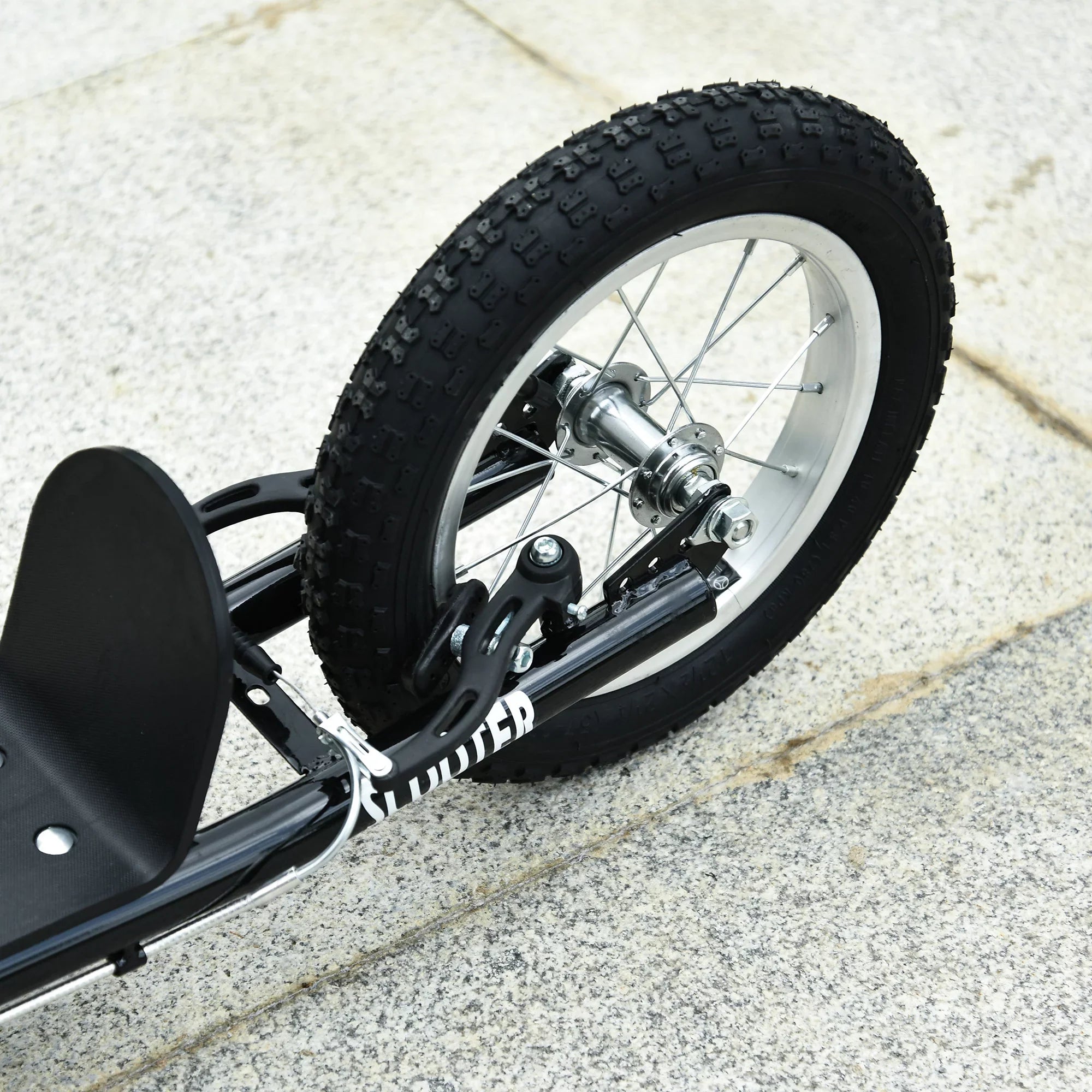 Aosom Youth Scooter Front and Rear Caliper Dual Brakes, Black