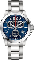 Longines  Conquest Chronograph Mens Watch, Stainless Steel