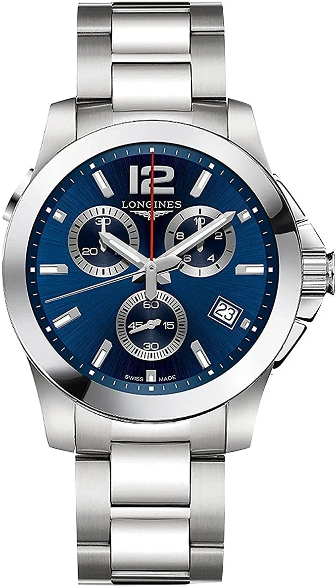 Longines  Conquest Chronograph Mens Watch, Stainless Steel