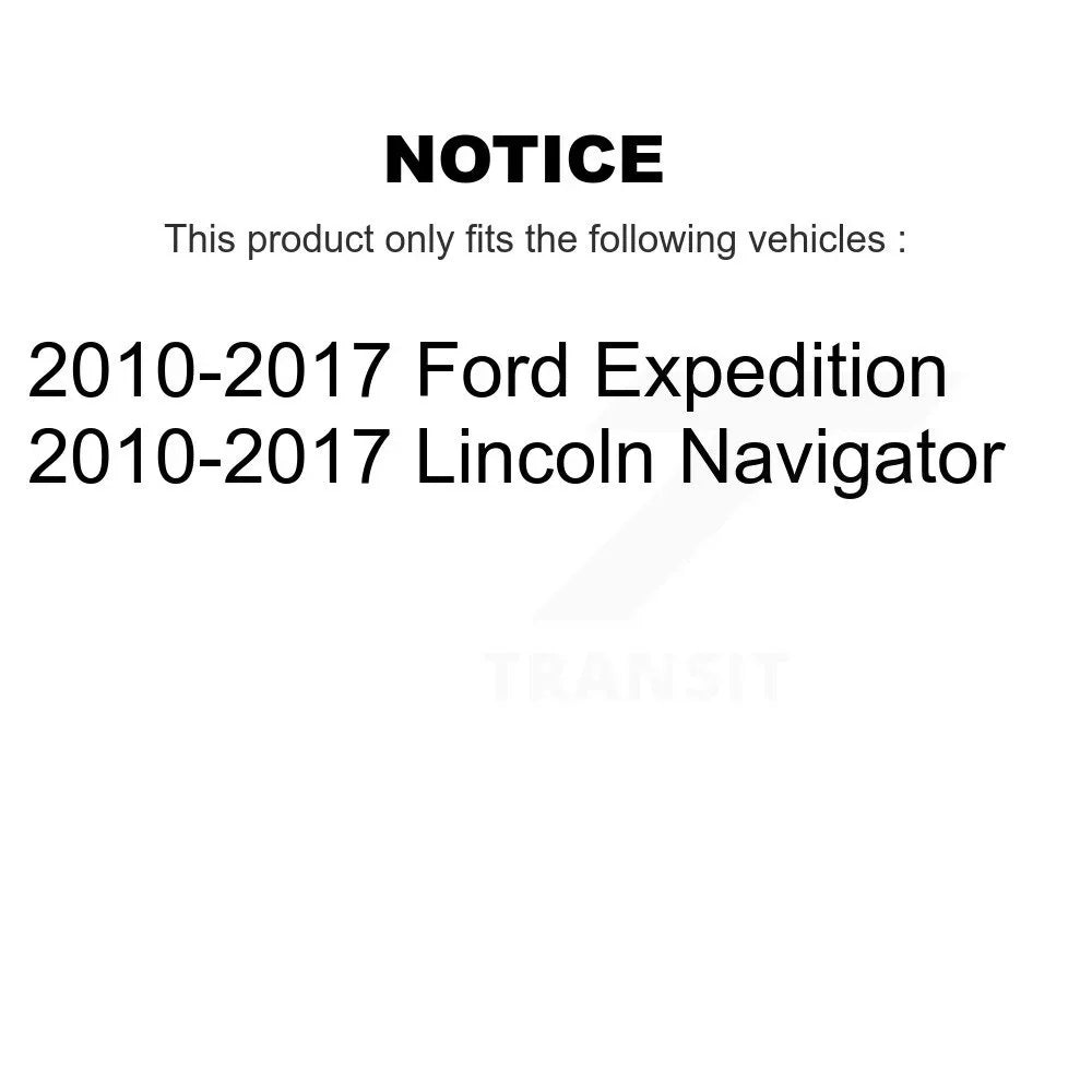 Transit Auto Front Rear Disc Brake Caliper Coated Rotors And Semi-Metallic Pads Kit (10Pc) For 2010-2017 Ford Expedition Lincoln Navigator -102718N