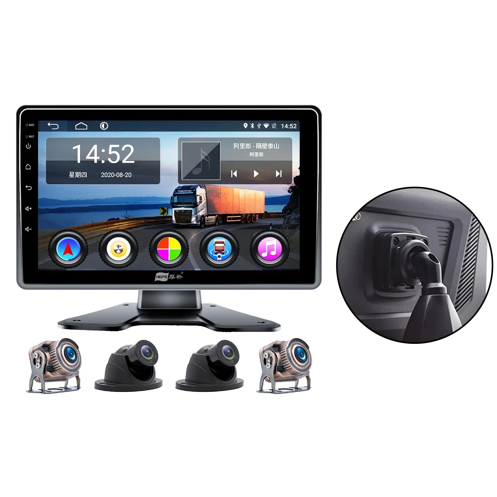 10.1"Monitor  Driving Video Recorder Touch Screen  for  Truck Bus Camera
