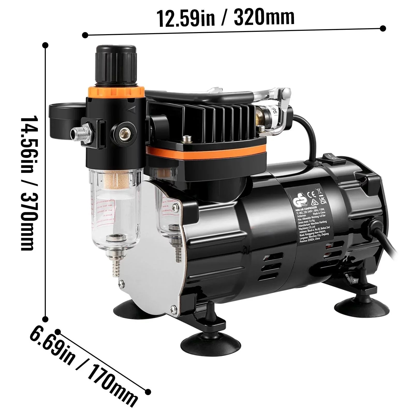 Airbrush Kit, Professional Airbrush Set with Compressor, Airbrushing System Kit with Multi-purpose Dual-action Gravity Feed Airbrushes, Art Nail Cookie Tatto