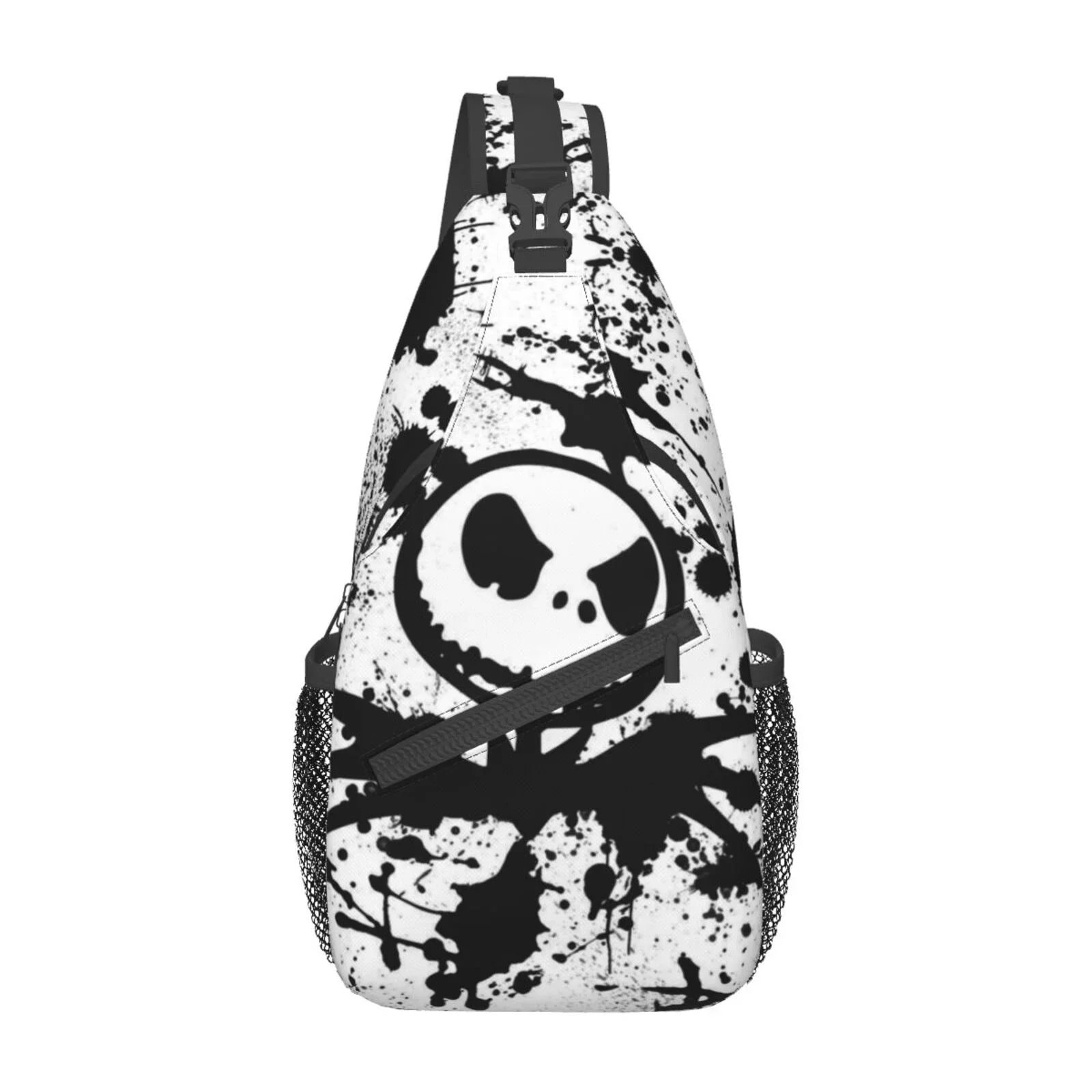 The Nightmare Before Christmas Jack Skellington Chest Bags Crossbody Sling Backpack Unisex Travel Hiking Daypack Shoulder Bag Gifts For Women Men