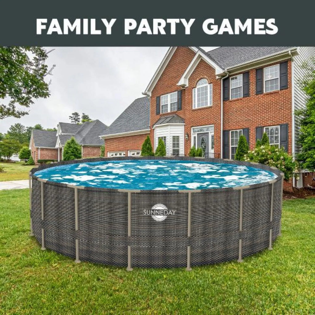 Sunneday Oasis Rattan Soft-Sided Pool 24 ft. Round x 52 in.